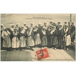 carte postale ancienne 85 LES SABLES D'OLONNE. Société Chorale La Fauvette vers 1909