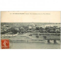 carte postale ancienne 85 LES SABLES D'OLONNE. Vue Panoramique 1913
