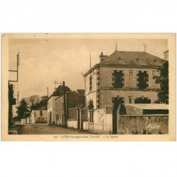 carte postale ancienne 85 L'HERBERGEMENT. La Mairie 1937
