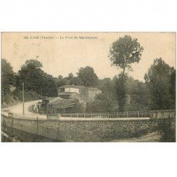 carte postale ancienne 85 L'OIE. Pont de Maclouzeau. Timbre absent