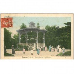 carte postale ancienne 85 LUCON. Jardin Public le Kiosque de musique 1907