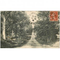 carte postale ancienne 85 MERVENT. La Forêt Carrefour du Pont Prin 1919