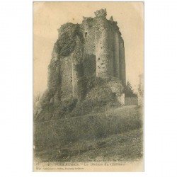 carte postale ancienne 85 POUZAUGES. Donjon du Château 1924