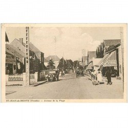 carte postale ancienne 85 SAINT JEAN DE MONTS. Avenue de la Plage Epicerie Parisienne