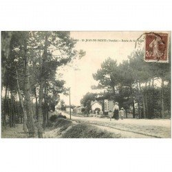 carte postale ancienne 85 SAINT JEAN DE MONTS. Route de la Plage 1920