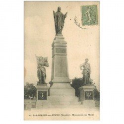 carte postale ancienne 85 SAINT LAURENT SUR SEVRE. Monument aux Morts 1922