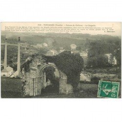 carte postale ancienne 85 TIFFAUGES. Château de Gilles de Retz dit Barbe Bleue la Chapelle 1910