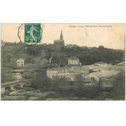 carte postale ancienne 85 TIFFAUGES. Vallée de la Sèvre le Village 1909