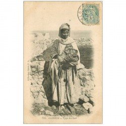 carte postale ancienne ALGERIE. Jeune Mère et son enfant du Sud 1906