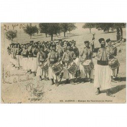 carte postale ancienne ALGERIE. Musique des Tirailleurs la Nouba vers 1906...