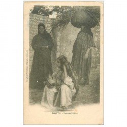 carte postale ancienne Egypte. Femmes Fellahe 1902