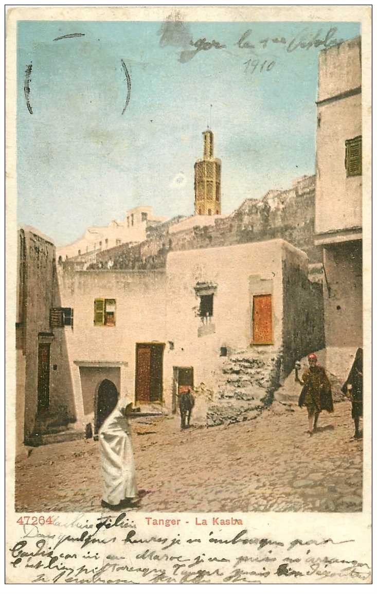 carte postale ancienne Maroc. TANGER. La Kasba 1910