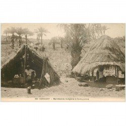 carte postale ancienne GUINEE. Conakry. Marchands indigènes à Camayenne (sépia)