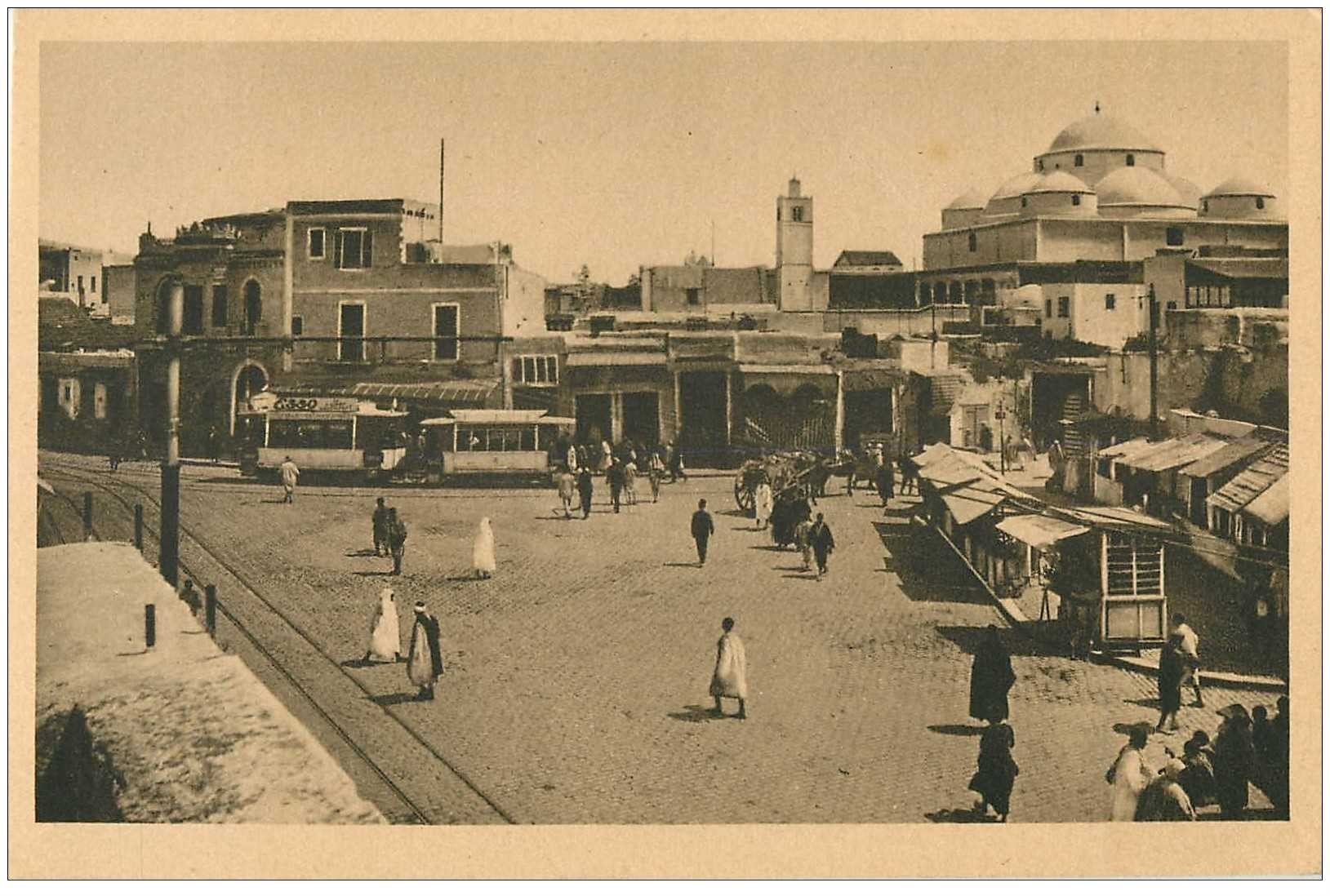carte postale ancienne Tunisie. TUNIS. Bab Souïka