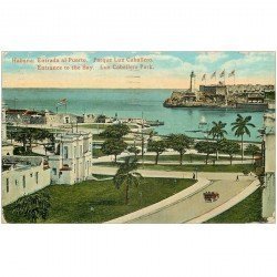 carte postale ancienne CUBA. Entrada al Puerto Parque Luz Caballero 1925