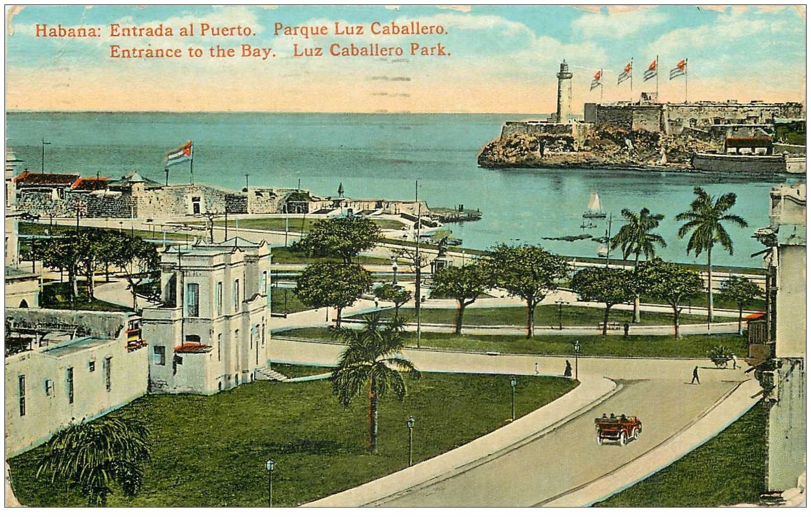 CUBA. Entrada al Puerto Parque Luz Caballero 1925