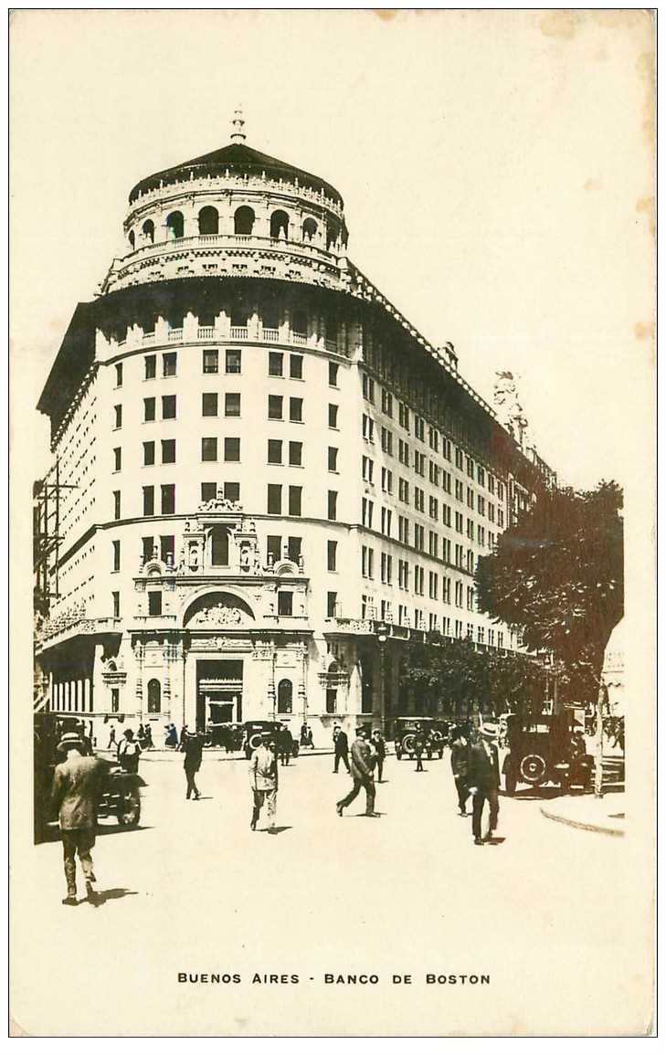 ARGENTINE. Buenos Aires. Banco de Boston. Photo carte postale émaillographie