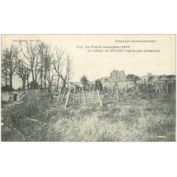 carte postale ancienne 02 MOUSSY. Le Village repris aux Allemands 1917