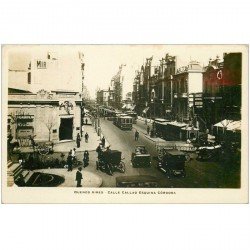 carte postale ancienne ARGENTINE. Buenos Aires. Calle Callao Esquina Cordoba. Photo carte postale émaillographie