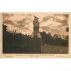 carte postale ancienne ARGENTINE. Buenos Aires. Monumento de la colectividad francesa