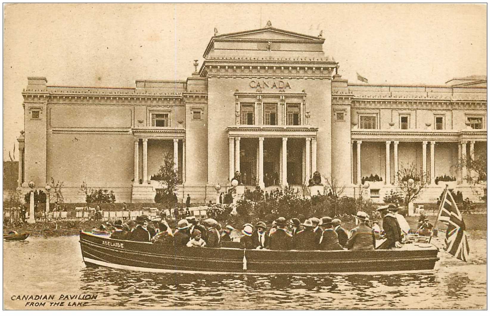 CANADA. Canadian Pavillon from the Lake. Britich Empire Exhibition 1924