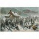 carte postale ancienne CANADA. Typical Canadian Winter Sports. Snowshoing the Rendez vous 1907