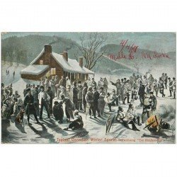 CANADA. Typical Canadian Winter Sports. Snowshoing the Rendez vous 1907