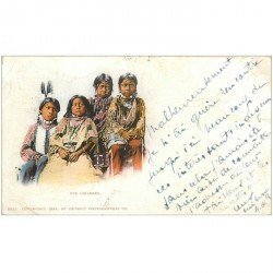 carte postale ancienne CANADA. Ute Children 1902 Enfants Indiens