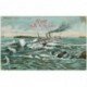 carte postale ancienne MONTREAL. Corsican in Lachine Rapids 1908. Etat moyen...