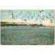 carte postale ancienne QUEBEC. As seen from the River 1906 rare la mer comporte de véritables paillettes