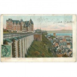 carte postale ancienne QUEBEC. Chateau Frontenac from Terrace 1907