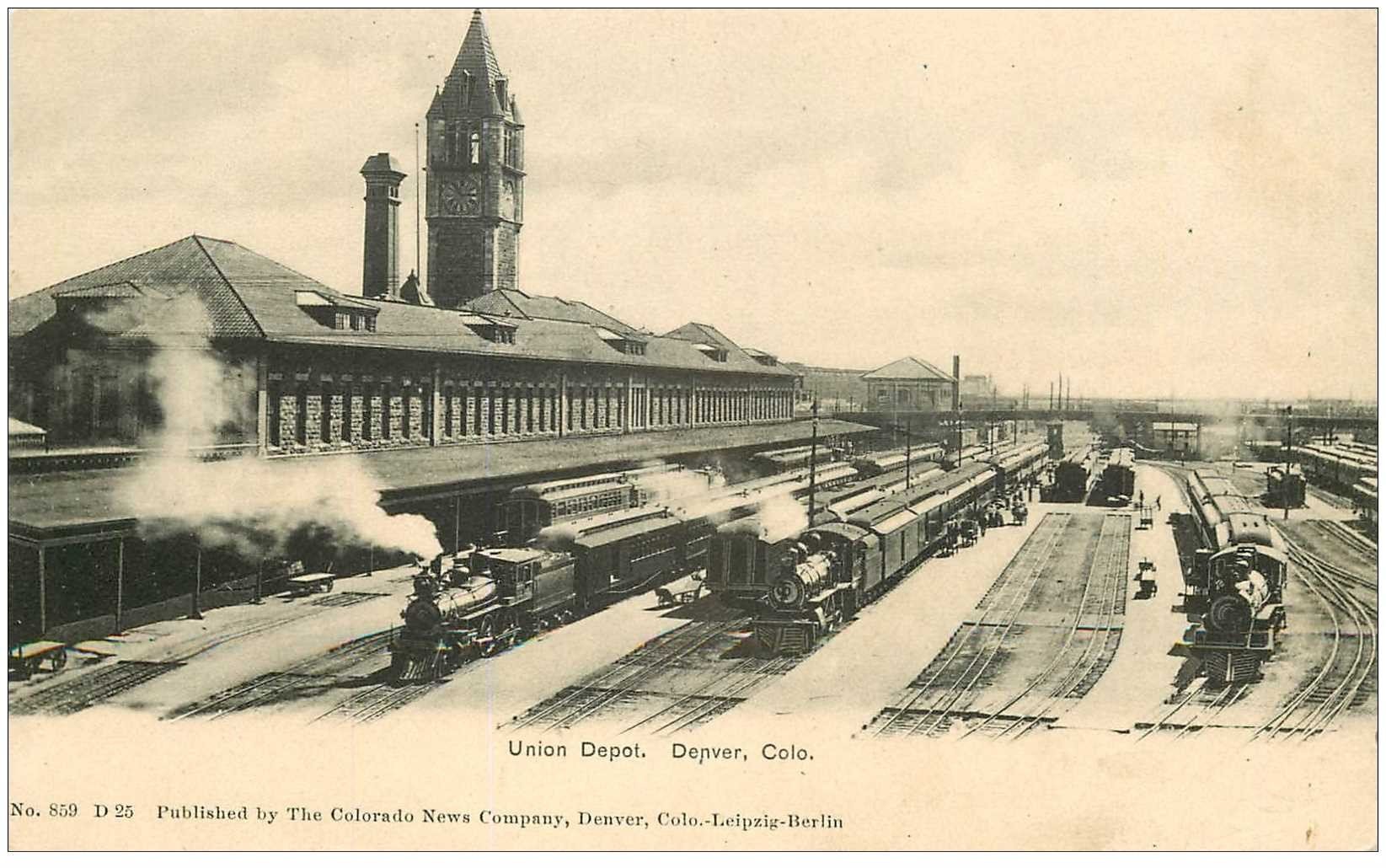 DENVER. Union Depot Colo. Trains et Gare