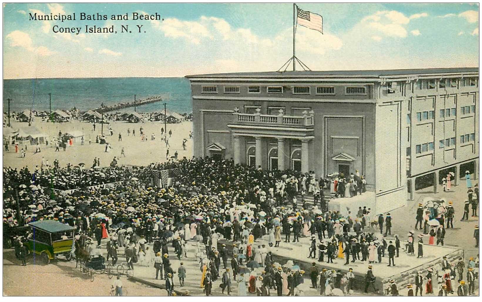 ETATS UNIS. New York. Municipal Baths and Beach. Coney Island