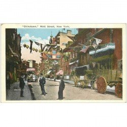 carte postale ancienne NEW YORK CITY. Chinatown Mott Strett