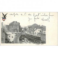 carte postale ancienne NEW YORK CITY. Cooper Union 3° Avenue elevated R.R 1903. Metropolitain