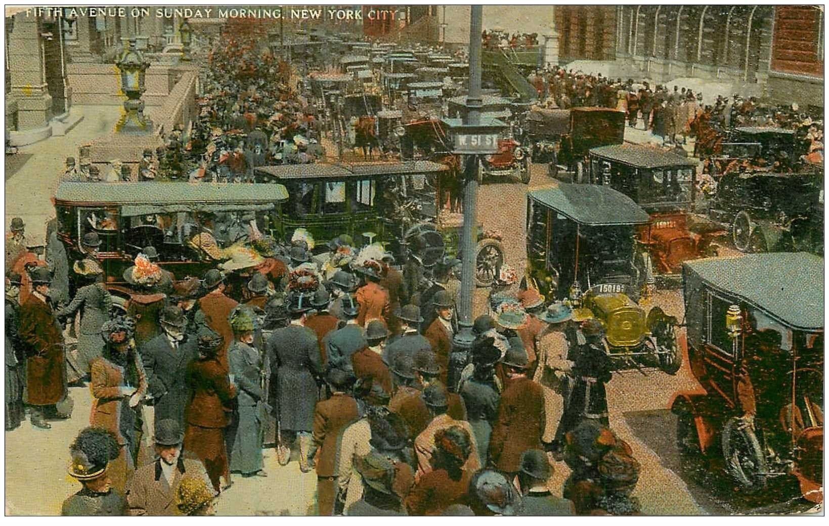 NEW YORK CITY. Fifth Avenue North of Sunday morning