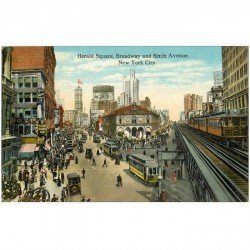 carte postale ancienne NEW YORK CITY. Herald Square Broadway and Sixth Avenue. Metropolitain