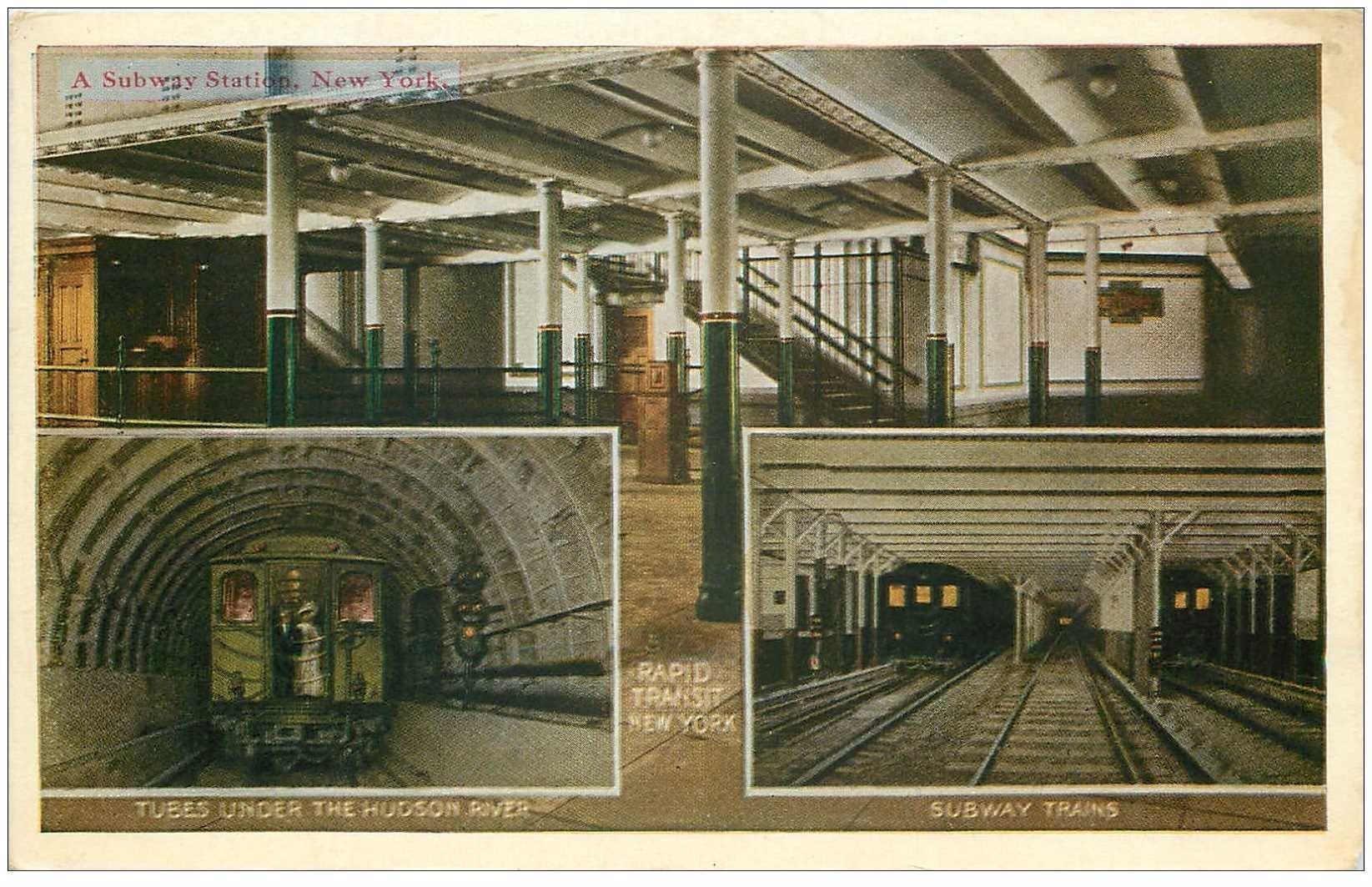 NEW YORK. A Subway Station Trains