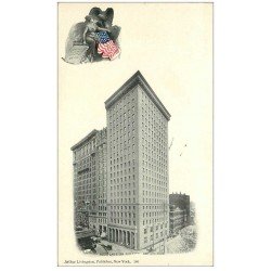 carte postale ancienne NEW YORK. North American Building Philadelphia