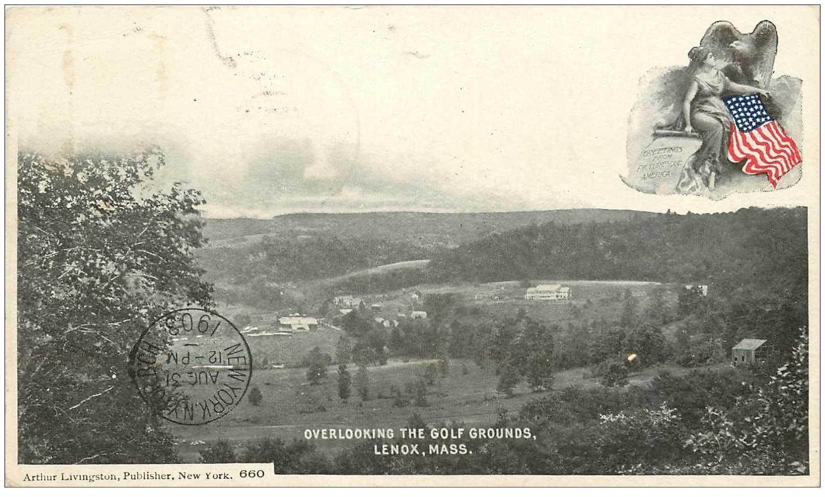 NEW YORK. Overlooking the Golf Grounds Lenox Mass. 1903