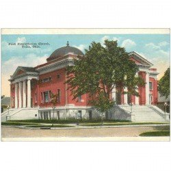 carte postale ancienne OKLAOMA. First Presbyterian Church Tulsa