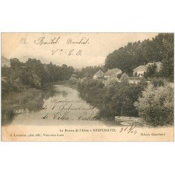 carte postale ancienne 02 NEUFCHATEL. Rivière de l'Aisne 1904