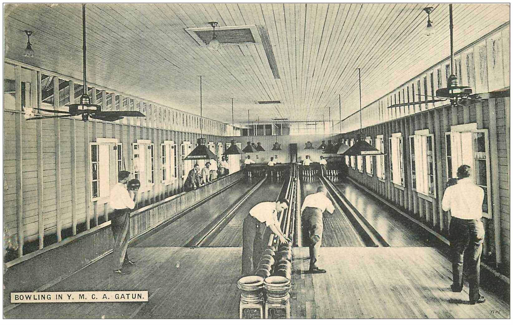 PANAMA. Le jeu du Bowling Gatun. Joueurs et pistes