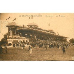 carte postale ancienne 14 DEAUVILLE. Hippodrome. Pendant la Course