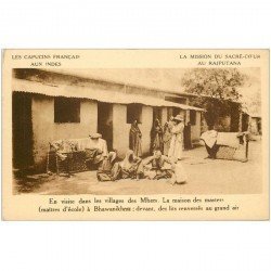 carte postale ancienne INDE. Maison des masters à Bhawanikhea Village Mhers au Rajputana