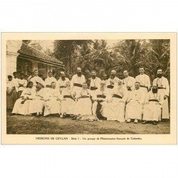 carte postale ancienne INDE. Missions Ceylan Ceylon. Groupe de Missionnaires français de Colombo