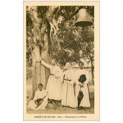 carte postale ancienne INDE. Missions Ceylan Ceylon. Missionnaires à la Mission
