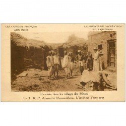 carte postale ancienne INDE. Village des Mhers. Armand à Bhawanikhera 1925
