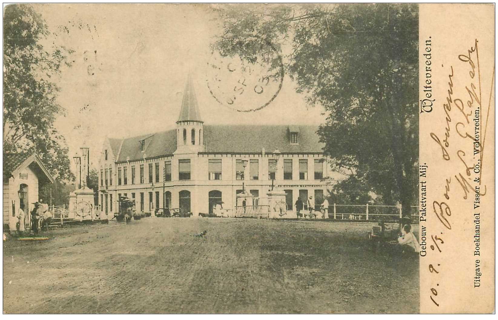 INDONESIE. Weltevreden. Gebouw Paketvaart Mij. 1903. Timbre manquant