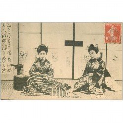 carte postale ancienne JAPON. Japonaises GaIshas 1910